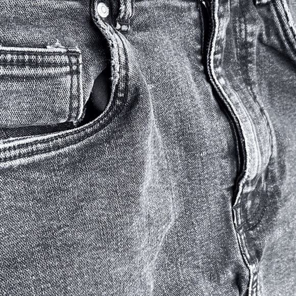 Zara High Waist Denim Mini Skirt - Small - Picture 3 of 5